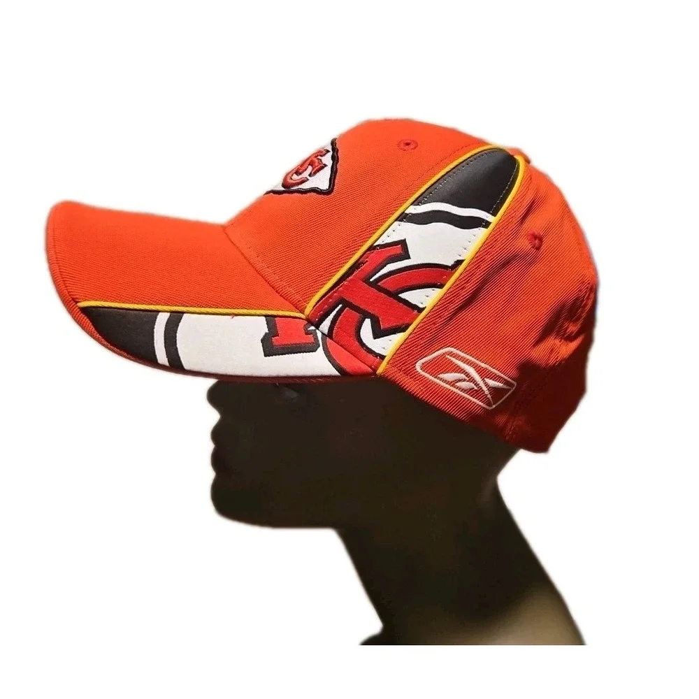 NFL Kansas‎ City Chiefs Reebok Baseball Cap Hat OSFA Stretch Fit Sideline